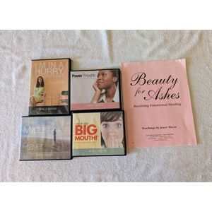 Joyce Meyer Lot 4 CD DVD Set Power Thoughts Big Mouth Prayer + Booklet